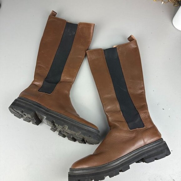 Madewell The Poppy Tall Lugsole Boot in Brown - Picture 4 of 7